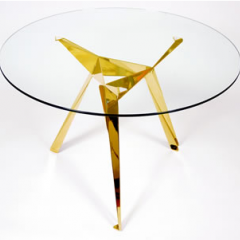 Gold Leaf Origami Café Table, designed by Anthony Dickens